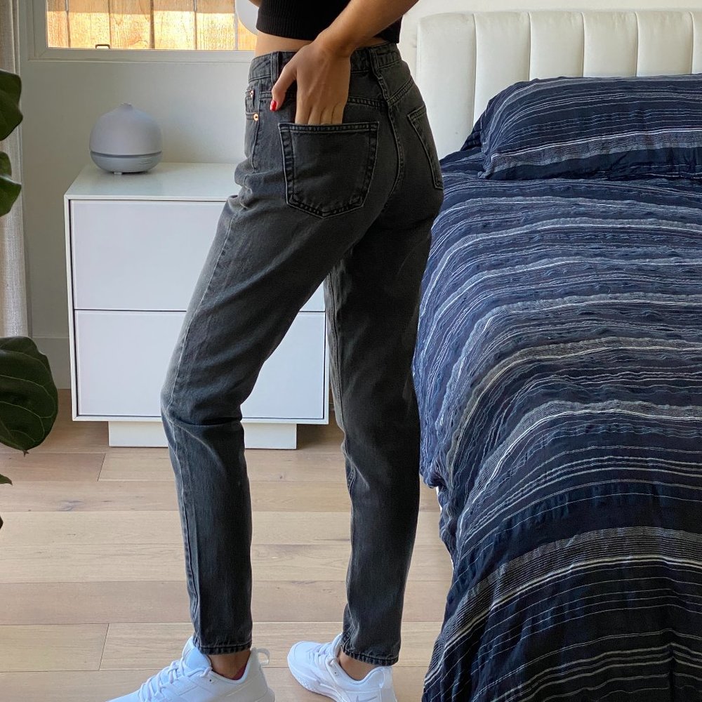Mom Jeans Tall Topshop - 26 - Grey